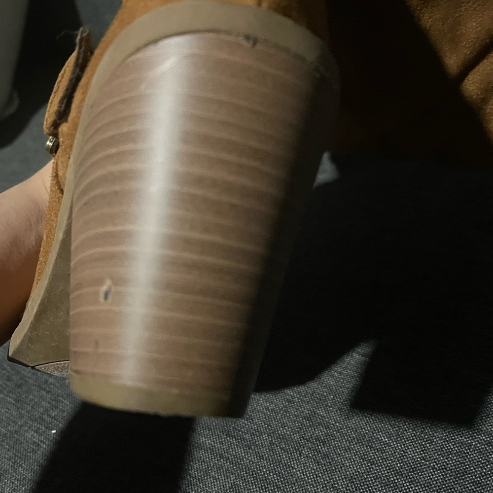 Women's Tan Suede Boots - Picture 5 of 10